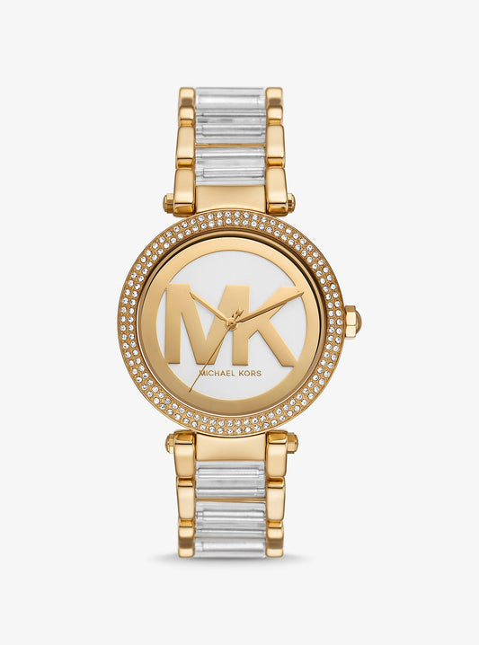 Parker Pavé Gold-Tone Acetate Watch