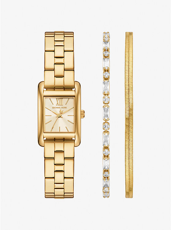 Mini Monroe Gold-Tone Watch and Jewelry Gift Set