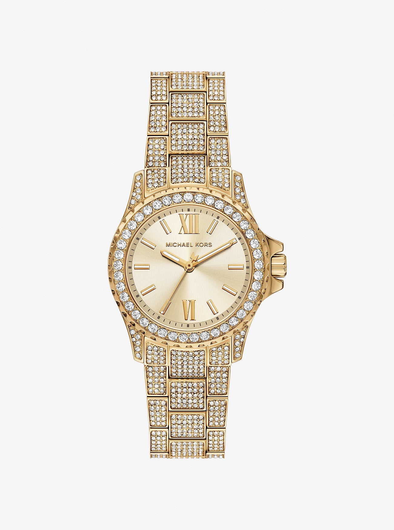 Mini Everest Pavé Gold-Tone Watch