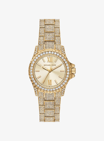 Mini Everest Pavé Gold-Tone Watch