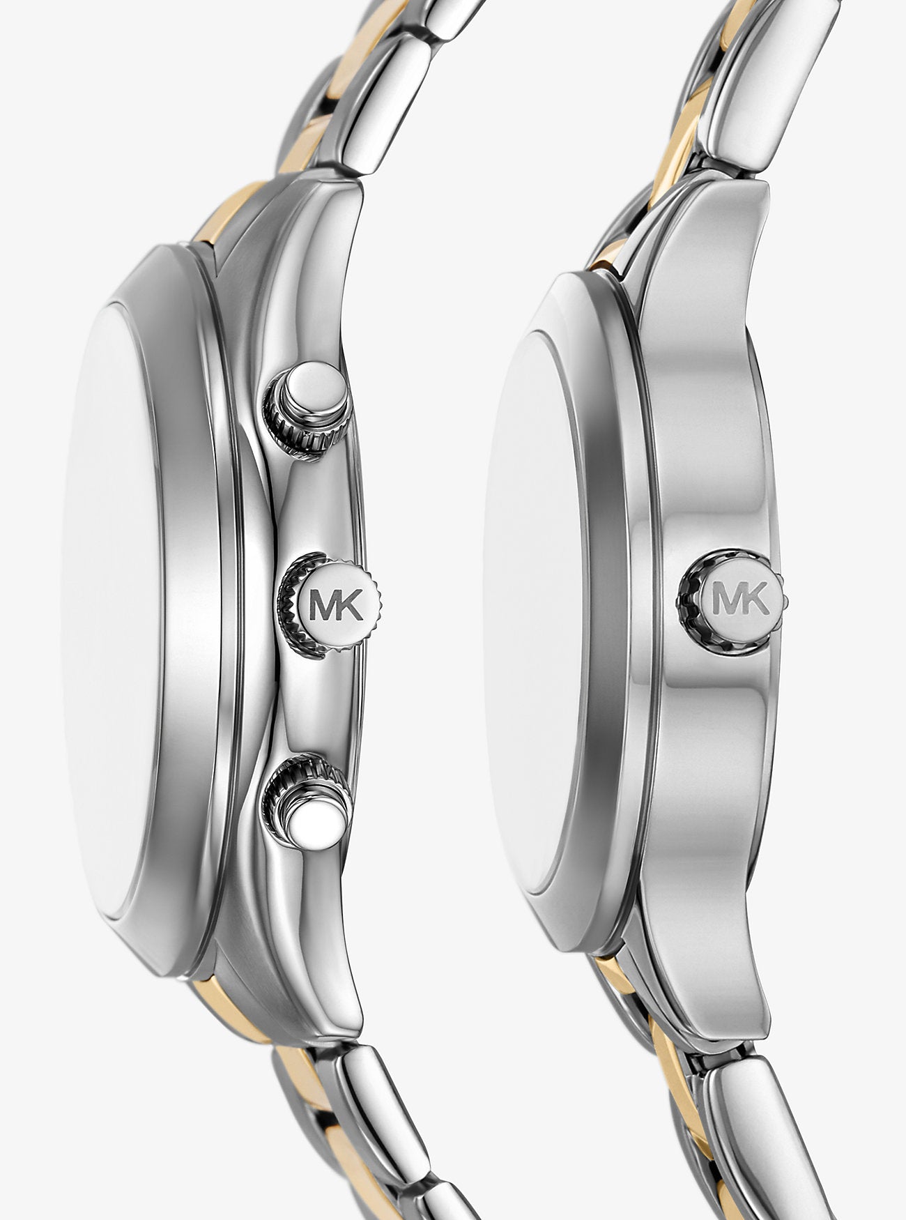 Aspyn His and Hers Pavé Two-Tone Watch Set