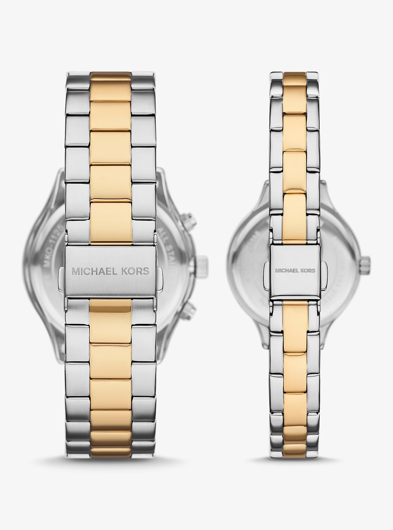 Aspyn His and Hers Pavé Two-Tone Watch Set